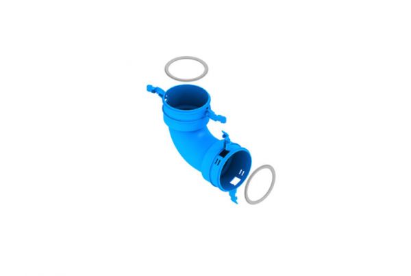 Curba 90° pentru tub flexibil ventilare Ø75 mm Tecnosystemi 30100180