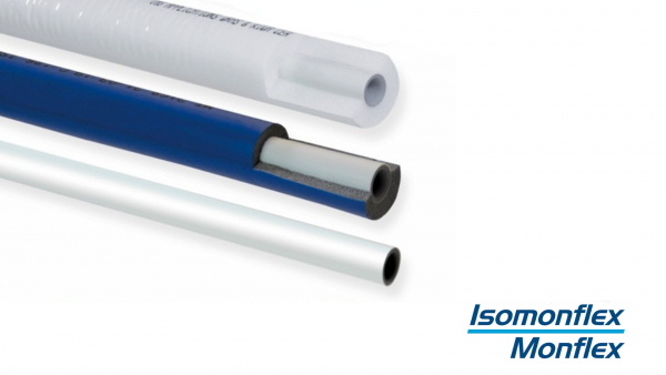 Teava Pex-Al-Pex izolata pentru incalzire Monflex 26x3 Albastra