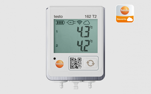 testo 162 T2 - Înregistrator online de date cu afișaj și 2 conexiuni pentru sonde de temperatură NTC