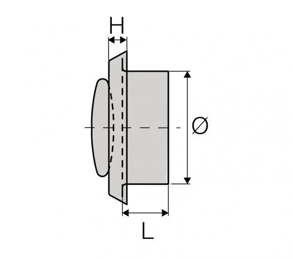 Valvă de admisie/evacuare aer pentru sistem HRV, Ø125 mm. VS0430401
