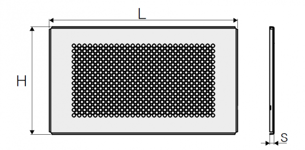 Grilă Diamond albă 280×160 mm