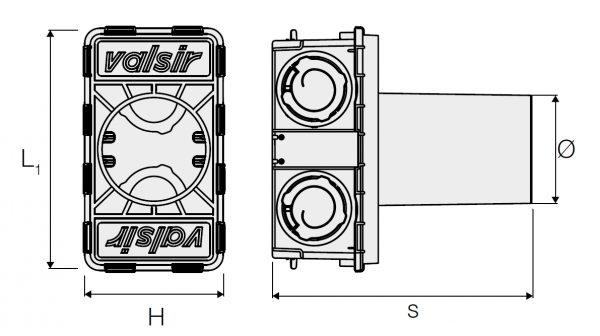 Difuzor AriaSilent Point 100 cu valvă Ø125 mm, HRV