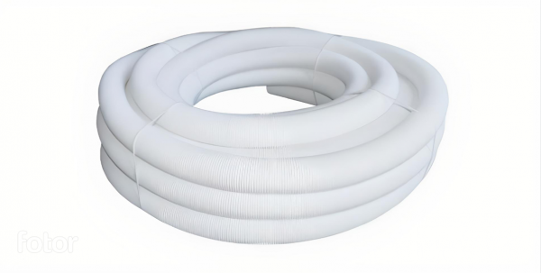 Furtun flexibil de protecție TFPT Ø60 mm, lungime 10 m – alb