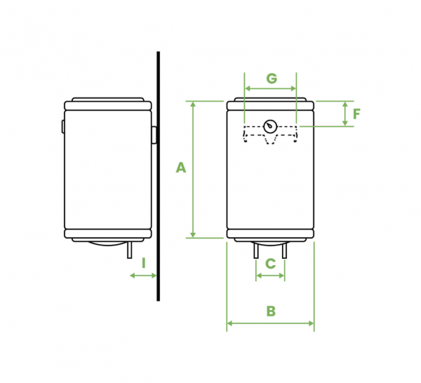 Boiler electric 80L 2 kW Bandini Made in Italy