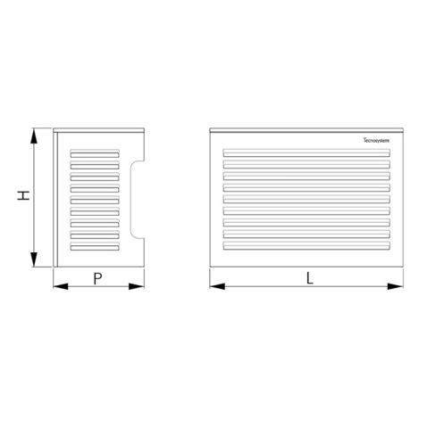 Protectie estetica TS-COVER pentru unitati exterioare cu acoperis inclinat 5° MEDIUM
