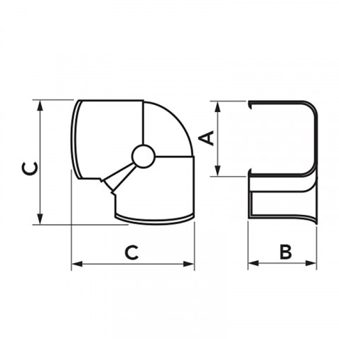 Curba reglabila canal OPTIMA CPS CPS62 - OPT WHITE