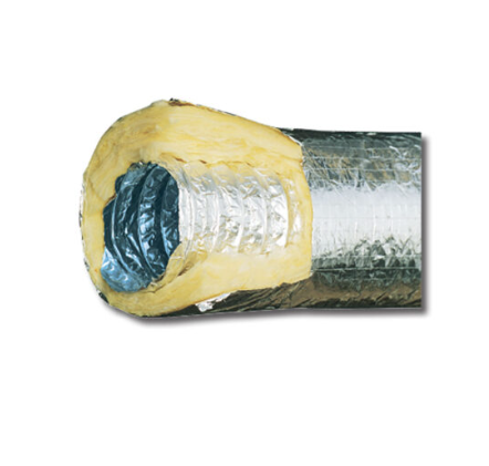 Tub flexibil termoizolat din aluminiu cu perete dublu fonoizolant antibacterian Ø int 85 mm 