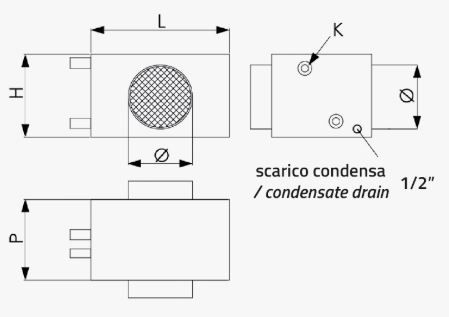 Baterie apa calda/rece pentru sistem de ventilare 220m³/h ,1,6 Kw Tecnosystemi