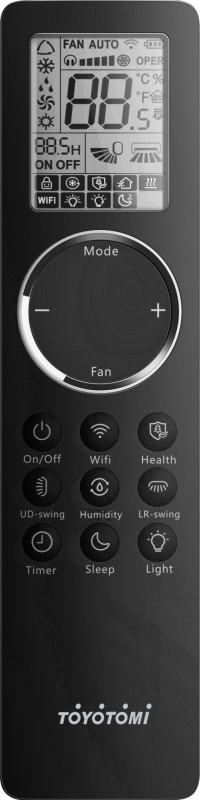 TOYOTOMI ErAI Black 24000 BTU Ionizator și WiFi