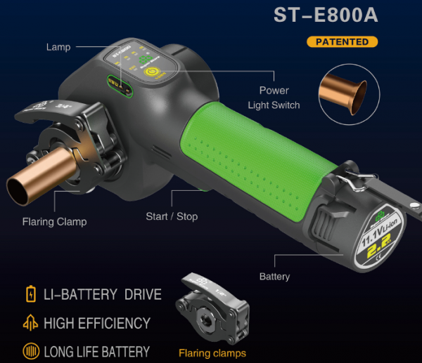 Dispozitiv de bercluit tevile cu acumulator ST-E800A