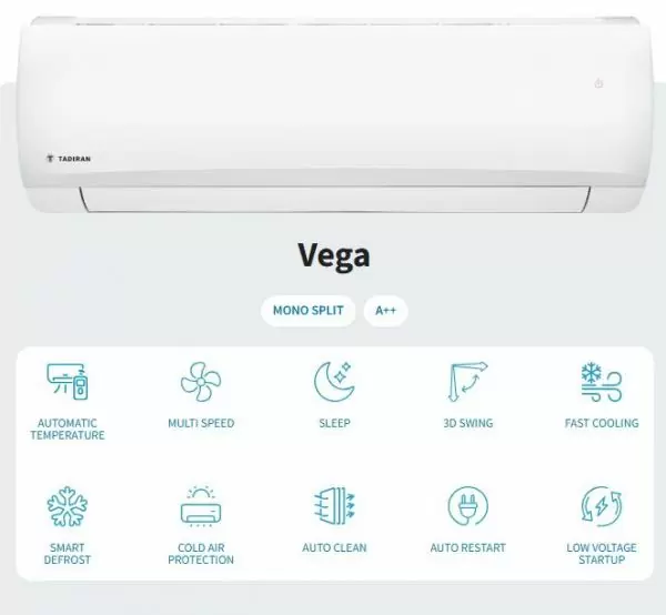 Climatizator Tadiran VEGA 20000 BTU TAD-VEGAIDU-50IT/TAD-VEGAODU50IT